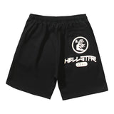Men Shorts Flame Print Casual Shorts