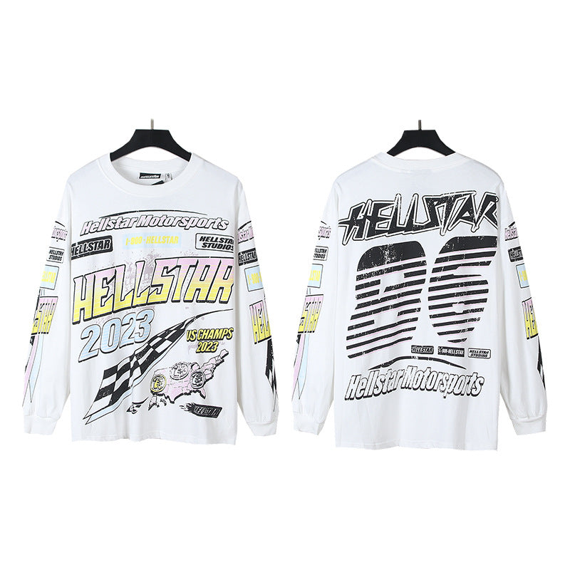 HS long-sleeve T-shirt summer, loose pullover long-sleeve T-shirt