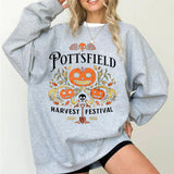 Pottsfield Harvest Festival Sweatshirt, Retro Cartoon Garden