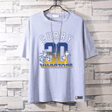 Basketball Sports T Shirt Loose-Fitting Pure Cotton Short Sleeves T-Shirt Boys Basketball Sports Curry