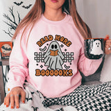 Halloween Ghost Print Crew Neck Sweatshirts Casual Long