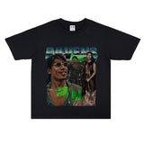 Film Star T Shirt Trendy Cotton Short Sleeve Loose round Neck Retro Heavy T-shirt