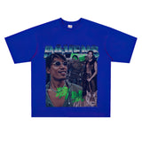 Film Star T Shirt Trendy Cotton Short Sleeve Loose round Neck Retro Heavy T-shirt