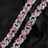 Chains Hip Hop Love Diamond Necklace Sweet Cool ins St. Valentine's Spectrum