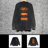 Purple Brand Distressed Long Sleeve Shirt Fashion Distressed Loose Long-sleeved Top