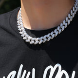 Chains Hip Hop Zircon Necklace Zirconium Stitching Cuban Necklace St. Valentine's Spectrum
