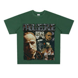 Film Star T Shirt Cotton Short Sleeve Loose round Neck Retro Design T-shirt for Men