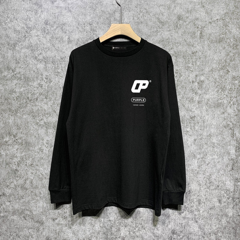 Purple Brand Long Sleeve T-Shirt Fashion Loose Long Sleeve Top