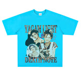 Film Star T Shirt Popular Female Singer Akina Nakamori People Loose Heavy Retro Street T-shirt Men and Women