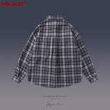 MIJKO Mens Jacket Unisex Plaid Shirt
