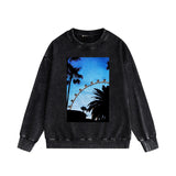 Purple Brand Distressed Sweatshirt Retro Vintage Crew Neck Sweater