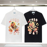 Casablanca T Shirts Guitar Music Prints Loose Tee