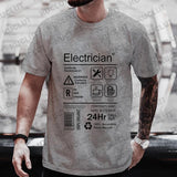 Fashion Men's T-Shirt Fun Electrician Bag Short Sleeve