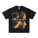 Vintage T-shirts Printed Short Sleeve T-Shirt Loose