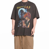 ERD T Shirts Loose Short Sleeve Vintage