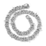 Chains Hip Hop 10MM Necklace Full of Diamond Pentagram Cuban Chain St. Valentine's Spectrum