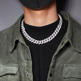 Chains Hip Hop 14mm Zircon Cuban Chain Necklace Spectrum St. Valentine's