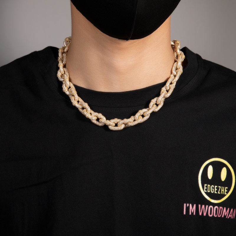 Chains Hip Hop Accessories Lock Necklace 14mm Fashion Spectrum Royalty