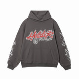 Hellstar Hoodie retro flame graffiti print