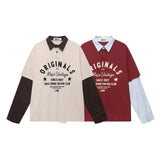 Unisex long-sleeved shirt men's autum lapel