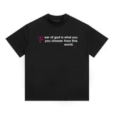 Fog Essentials T Shirts Spring/Summer Letter Print Pattern Crew Neck Short Sleeves