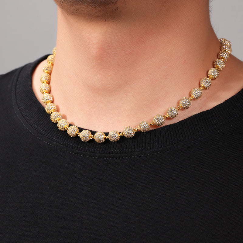 Chains Hip Hop Copper Zircon Men's Necklace Spectrum St. Valentine's