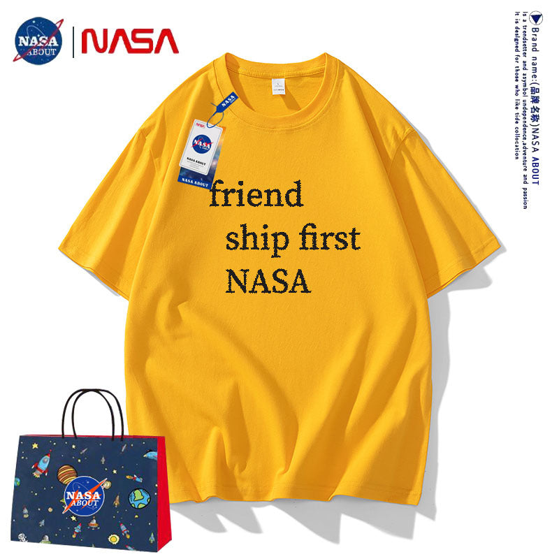Nasa T Shirt Short Sleeve Summer Boys Clothes Half Sleeve Retro Couple