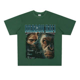 Film Star T Shirt Cotton Loose Nostalgic Short Sleeve American Retro Fashion Printed Design T-shirt for Men