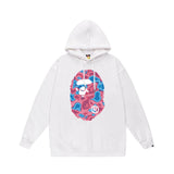 Bathing Ape Hoodie Autumn/Winter Letter Print Loose Hoodie Pullover Ape Sweater