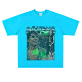 Film Star T Shirt Trendy Cotton Short Sleeve Loose round Neck Retro Heavy T-shirt