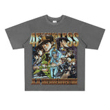 Film Star T Shirt Short Sleeve Loose Retro American Style Trend Cotton T-shirt