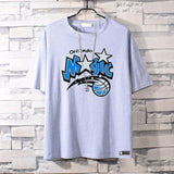 Basketball Sports T Shirt Short-Sleeved T-Shirt Men'S Magic Mcgrady No. 1 Basketball Sports Training Wear Student Loose