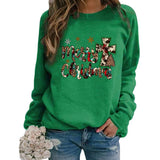 Christmas Letter Skeleton Hand Print Long Sleeve Crew