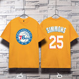 Basketball Sports T Shirt Basketball Sports Philadelphia 76ers Harden No. 1 Training Wear Korean Style Student Loose