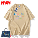 Nasa T Shirt Cotton Short Sleeve Couple T-Shirt Summer Half Sleeve Men