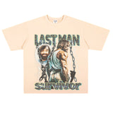 Film Star T Shirt Loose Heavy Retro Street Cotton American T-shirt for Men and Women
