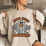 Halloween Ghost Print Crew Neck Sweatshirts Casual Long