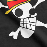Men LUFFYS FLAG Ones Anime Pieces T Shirt  Cotton Clothing