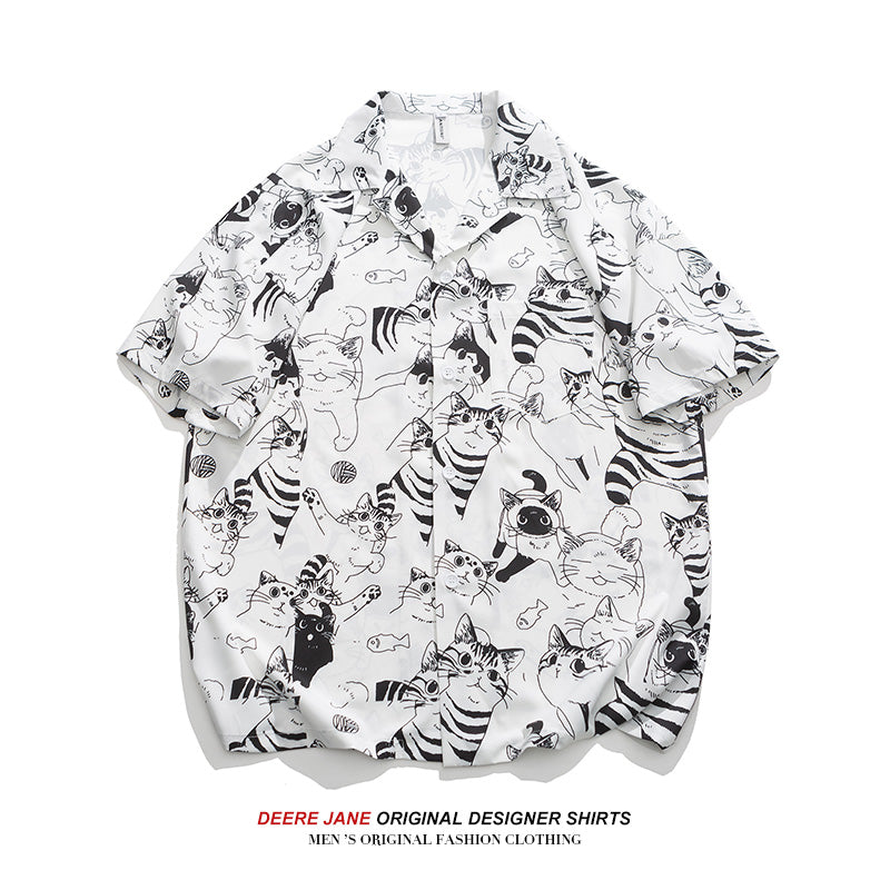 Men's Shirt Short-Sleeved Shirt Men's Summer Loose Casual