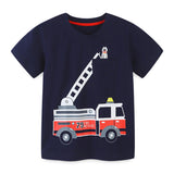 Boy T Shirt Boy's Short-Sleeved T-shirt Knitted Cotton Summer Children All-Match round Neck
