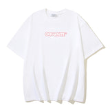 Off White T Shirts OW Red Edge Letter Pattern Crew Neck Pullover Short Sleeves
