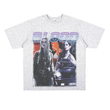 Film Star T Shirt Street Style Short Sleeve Loose Retro American Cotton Printed T-shirt