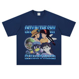 Film Star T Shirt Movie Sky City Loose American Retro Street Cotton Personalized T-shirt for Men and Women