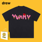 Drew T Shirts Loose Summer Men and Women Pure Cotton Couple