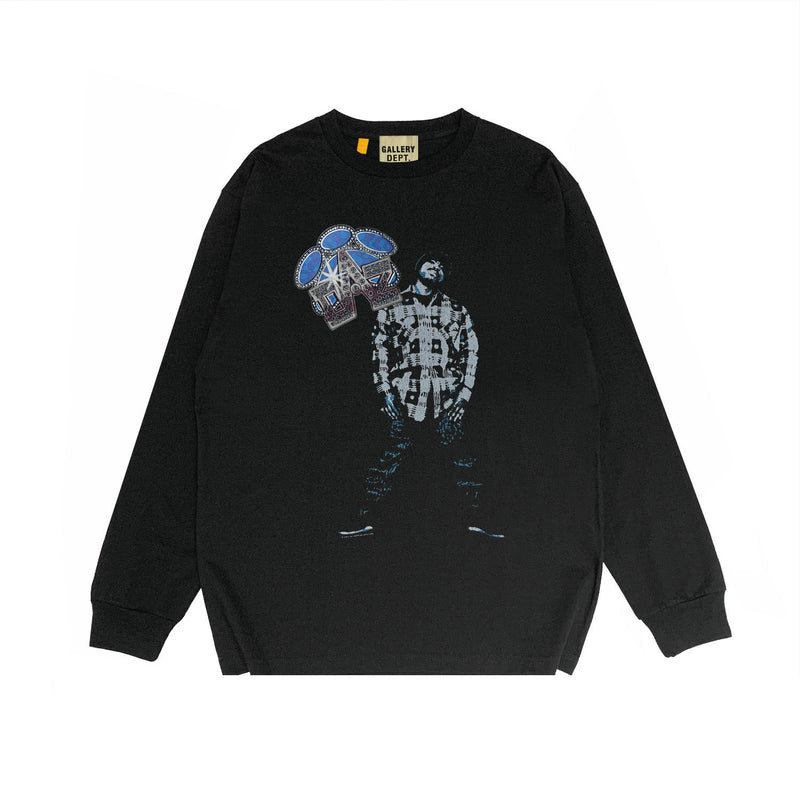 Gallery Dept Long Sleeved Shirt European and American Fashion Brand Long Sleeve Long-Sleeved T-shirt Blouse