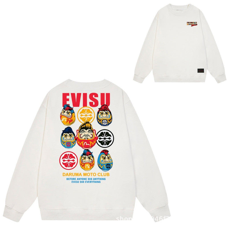 Evisu Sweatshirts Casual Loose Men and Women