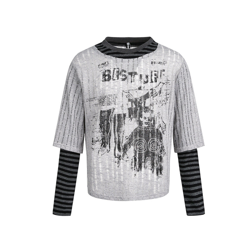 Unisex long-sleeved shirt autumcut outfake two-piece