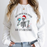 Skeleton When You're Dead Inside But It's Christmas Print