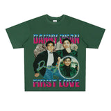 Film Star T Shirt Singer Danny Chan Printed Loose Cotton American T-shirt