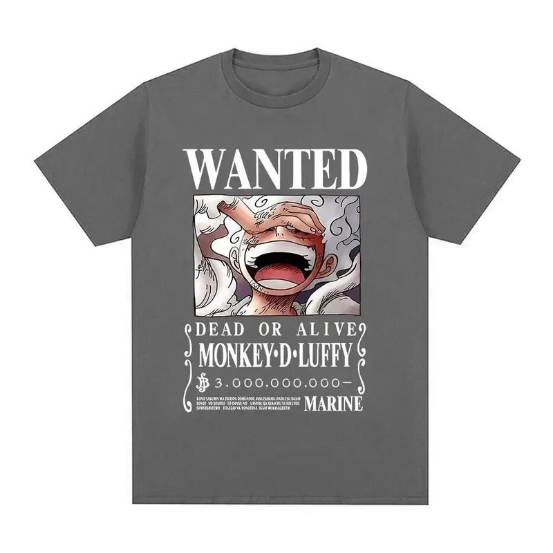 Luffy Gear 5 Men's T-shirt Japanese Anime One Piece Cartoon